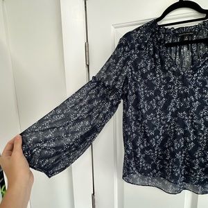 Banana Republic floral sheer top
